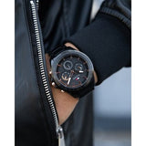 Buy Shop Tommy Hilfiger Aiden Chronograph Black Dial Black Steel Strap Watch For Men - 1791858 USA Online