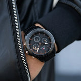 Buy Shop Tommy Hilfiger Aiden Chronograph Black Dial Black Steel Strap Watch For Men - 1791858 USA Online