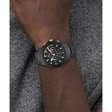 Buy Shop Tommy Hilfiger Aiden Chronograph Black Dial Black Steel Strap Watch For Men - 1791858 USA Online