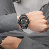 Buy Shop Tommy Hilfiger Aiden Chronograph Black Dial Black Steel Strap Watch For Men - 1791858 USA Online
