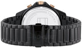 Buy Shop Tommy Hilfiger Aiden Chronograph Black Dial Black Steel Strap Watch For Men - 1791858 USA Online