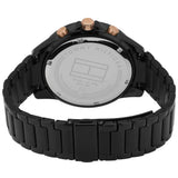 Buy Shop Tommy Hilfiger Aiden Chronograph Black Dial Black Steel Strap Watch For Men - 1791858 USA Online