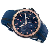 Buy Shop Tommy Hilfiger Aiden Chronograph Blue Dial Blue Silicone Strap Watch For Men - 1791860 USA Online