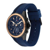 Buy Shop Tommy Hilfiger Aiden Chronograph Blue Dial Blue Silicone Strap Watch For Men - 1791860 USA Online