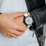 Buy Shop Tommy Hilfiger Aiden Chronograph White Dial White Rubber Strap Watch For Men - 1791862 USA Online