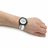 Buy Shop Tommy Hilfiger Aiden Chronograph White Dial White Rubber Strap Watch For Men - 1791862 USA Online