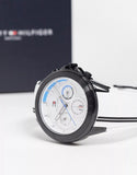 Buy Shop Tommy Hilfiger Aiden Chronograph White Dial White Rubber Strap Watch For Men - 1791862 USA Online