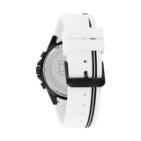 Buy Shop Tommy Hilfiger Aiden Chronograph White Dial White Rubber Strap Watch For Men - 1791862 USA Online