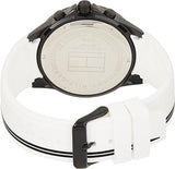 Buy Shop Tommy Hilfiger Aiden Chronograph White Dial White Rubber Strap Watch For Men - 1791862 USA Online