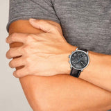 Buy Shop Tommy Hilfiger Aiden Quartz Black Dial Brown Leather Strap Watch for Men - 1791309 USA Online