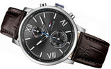 Buy Shop Tommy Hilfiger Aiden Quartz Black Dial Brown Leather Strap Watch for Men - 1791309 USA Online