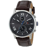 Buy Shop Tommy Hilfiger Aiden Quartz Black Dial Brown Leather Strap Watch for Men - 1791309 USA Online