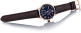 Buy Shop Tommy Hilfiger Aiden Quartz Blue Dial Brown Leather Strap Watch for Men - 1791308 USA Online