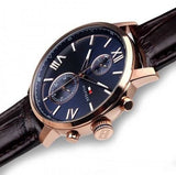Buy Shop Tommy Hilfiger Aiden Quartz Blue Dial Brown Leather Strap Watch for Men - 1791308 USA Online
