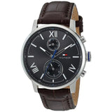 Buy Shop Tommy Hilfiger Aiden Quartz Black Dial Brown Leather Strap Watch for Men - 1791309 USA Online