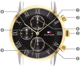 Buy Shop Tommy Hilfiger Analog Black Dial Two Tone Steel Strap Watch for Men - 1791539 USA Online