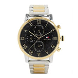 Buy Shop Tommy Hilfiger Analog Black Dial Two Tone Steel Strap Watch for Men - 1791539 USA Online