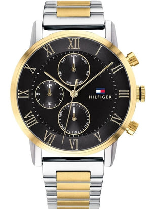 Buy Shop Tommy Hilfiger Analog Black Dial Two Tone Steel Strap Watch for Men - 1791539 USA Online