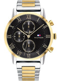 Buy Shop Tommy Hilfiger Analog Black Dial Two Tone Steel Strap Watch for Men - 1791539 USA Online