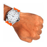 Buy Shop Tommy Hilfiger Analog White Dial Orange Rubber Strap Watch for Men - 1791063 USA Online