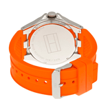 Buy Shop Tommy Hilfiger Analog White Dial Orange Rubber Strap Watch for Men - 1791063 USA Online