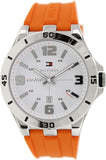 Buy Shop Tommy Hilfiger Analog White Dial Orange Rubber Strap Watch for Men - 1791063 USA Online