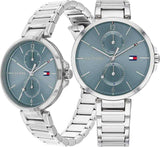 Buy Shop Tommy Hilfiger Angela Blue Dial Silver Steel Strap Watch for Women - 1782126 USA Online