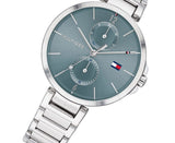 Buy Shop Tommy Hilfiger Angela Blue Dial Silver Steel Strap Watch for Women - 1782126 USA Online
