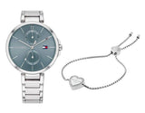Buy Shop Tommy Hilfiger Angela Blue Dial Silver Steel Strap Watch for Women - 1782126 USA Online