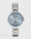 Buy Shop Tommy Hilfiger Angela Blue Dial Silver Steel Strap Watch for Women - 1782126 USA Online