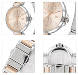 Buy Shop Tommy Hilfiger Angela Chronograph Pink Dial Two Tone Steel Strap Watch for Women - 1782127 USA Online