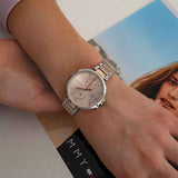 Buy Shop Tommy Hilfiger Angela Chronograph Pink Dial Two Tone Steel Strap Watch for Women - 1782127 USA Online
