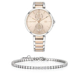 Buy Shop Tommy Hilfiger Angela Chronograph Pink Dial Two Tone Steel Strap Watch for Women - 1782127 USA Online
