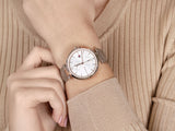 Buy Shop Tommy Hilfiger Angela Quartz Silver Dial Brown Leather Strap Watch for Women - 1782125 USA Online