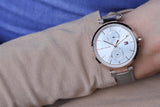 Buy Shop Tommy Hilfiger Angela Quartz Silver Dial Brown Leather Strap Watch for Women - 1782125 USA Online