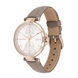 Buy Shop Tommy Hilfiger Angela Quartz Silver Dial Brown Leather Strap Watch for Women - 1782125 USA Online