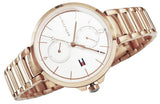Buy Shop Tommy Hilfiger Angela Quartz White Dial Rose Gold Steel Strap Watch for Women - 1782124 USA Online