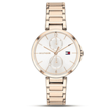 Buy Shop Tommy Hilfiger Angela Quartz White Dial Rose Gold Steel Strap Watch for Women - 1782124 USA Online