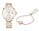 Buy Shop Tommy Hilfiger Angela Quartz White Dial Rose Gold Steel Strap Watch for Women - 1782124 USA Online