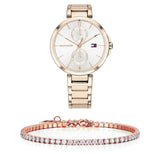 Buy Shop Tommy Hilfiger Angela Quartz White Dial Rose Gold Steel Strap Watch for Women - 1782124 USA Online