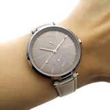 Buy Shop Tommy Hilfiger Angela Silver Dial Cream Leather Strap Watch for Women - 1782123 USA Online