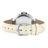 Buy Shop Tommy Hilfiger Angela Silver Dial Cream Leather Strap Watch for Women - 1782123 USA Online