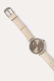 Buy Shop Tommy Hilfiger Angela Silver Dial Cream Leather Strap Watch for Women - 1782123 USA Online