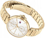 Buy Shop Tommy Hilfiger Angela White Dial Gold Steel Strap Watch for Women - 1782128 USA Online