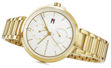 Buy Shop Tommy Hilfiger Angela White Dial Gold Steel Strap Watch for Women - 1782128 USA Online