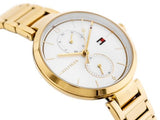Buy Shop Tommy Hilfiger Angela White Dial Gold Steel Strap Watch for Women - 1782128 USA Online
