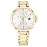 Buy Shop Tommy Hilfiger Angela White Dial Gold Steel Strap Watch for Women - 1782128 USA Online