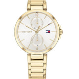 Buy Shop Tommy Hilfiger Angela White Dial Gold Steel Strap Watch for Women - 1782128 USA Online