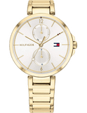 Buy Shop Tommy Hilfiger Angela White Dial Gold Steel Strap Watch for Women - 1782128 USA Online