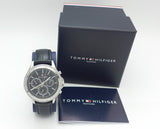 Buy Shop Tommy Hilfiger Ari Diamonds Black Dial Black Leather Strap Watch for Women - 1781981 USA Online